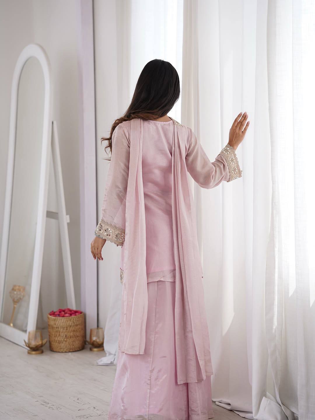 Elegant Pink Ethnic Ensemble