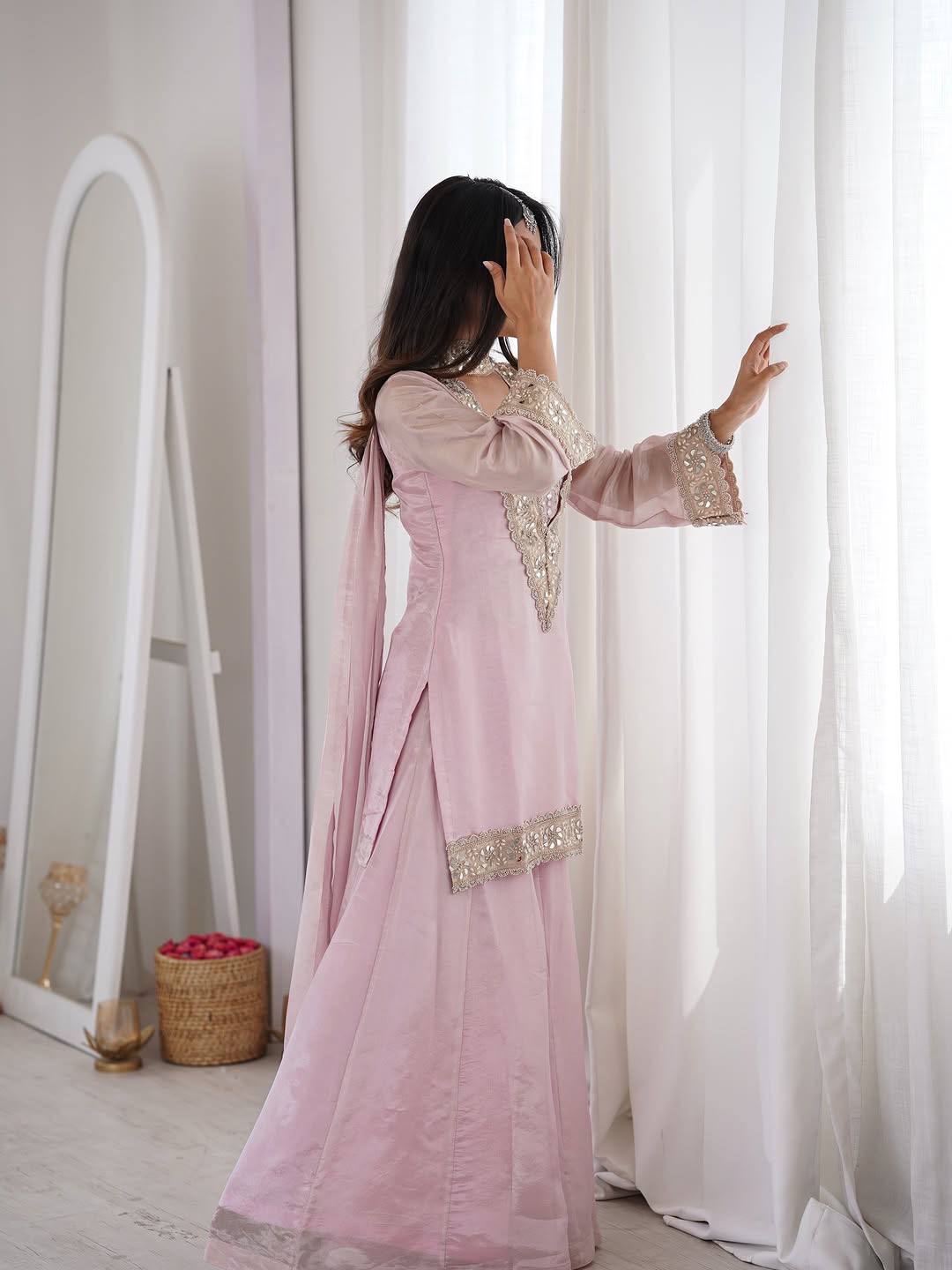 Elegant Pink Ethnic Ensemble